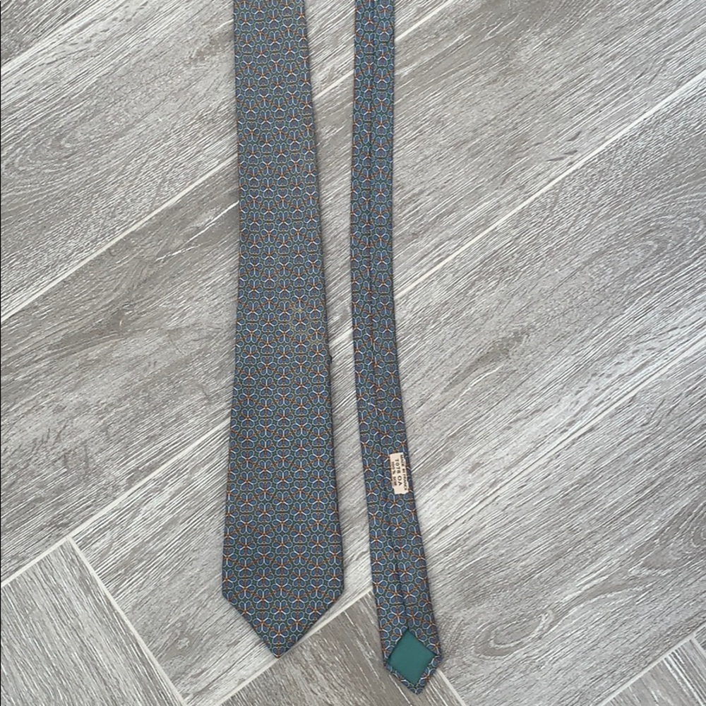 Beautiful blue/green Hermès tie
